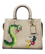 COACH×DISNEYコーチ×ディズニー）の古着「ローグ 25・リジェネラティブ レザー / ミッキーマウス アンド キャタピラー　CH461　L2280」｜ベージュ