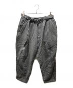 TIGHTBOOTH PRODUCTIONタイトブースプロダクション）の古着「WOOL HERRINGBONE BALLOON PANTS」｜グレー