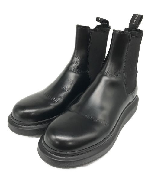 ALEXANDER McQUEEN（アレキサンダーマックイーン）ALEXANDER McQUEEN (アレキサンダーマックイーン) HYBRID ANKLE BOOTS サイドゴアブーツ　586198 ブラック サイズ:40の古着・服飾アイテム