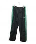 Needlesニードルズ）の古着「Track Pant Back Sateen NS1667」｜ブラック×グリーン