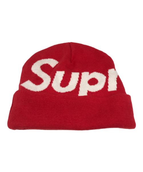 SUPREME（シュプリーム）SUPREME (シュプリーム) big logo beanie レッドの古着・服飾アイテム