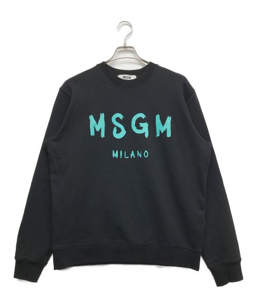 MSGM（エムエスジーエム）MSGM (エムエスジーエム) プリントスウェット ブラック サイズ:Lの古着・服飾アイテム