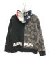 Aape BY A BATHING APE (エーエイプ バイ アベイシングエイプ) RECONSTRUCTED ZIP HOODIE(リコンストラクテッド ジップ フーディ) ブラック サイズ:XL：8000円