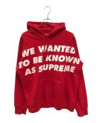 SUPREMEシュプリーム）の古着「Known As Hooded Sweatshirt(ノウン アズ フーデッド スウェットシャツ)」｜レッド