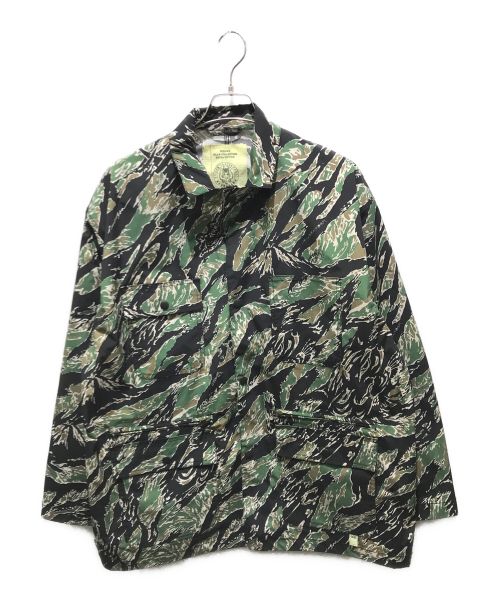 SSZ（エスエスズィー）SSZ EVISEN SKATEBOARDS 高田音楽制作事務所 (タカダオンガクセイサクジムショ) CAMO C/ALL JKT TIGER CAMO　11-18-1667-139 カーキ×ブラック サイズ:Lの古着・服飾アイテム