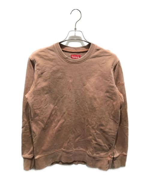 SUPREME（シュプリーム）SUPREME (シュプリーム) Overdyed Crewneck　17SS ブラウン サイズ:Mの古着・服飾アイテム