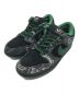 NIKE（ナイキ）の古着「ローカットスニーカー　B Dunk Low There Skateboards　HF7743-001　シューレース」｜ブラック×グリーン