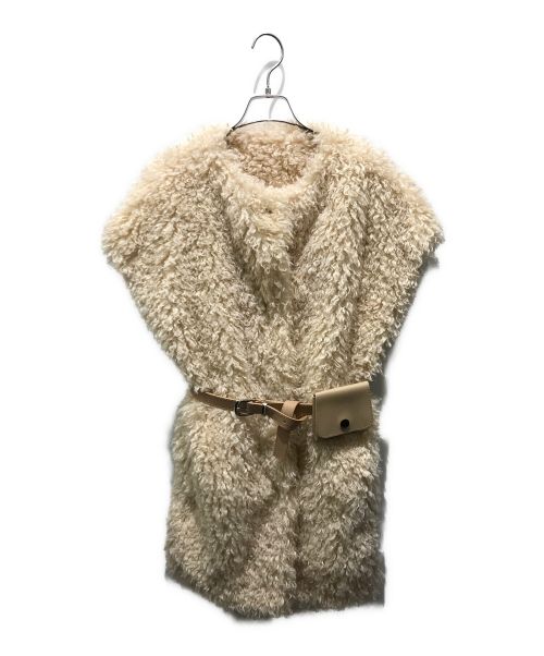 THINK FUR（シンクファー）think fur (シンクファー) Curly Fur Long Vest ベージュ サイズ:Ｆの古着・服飾アイテム