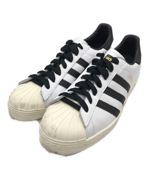 adidas（アディダス）adidas (アディダス) A BATHING APE (アベイシングエイプ) ローカットスニーカー　Superstar 80s GZ8980 ホワイト×ブラック サイズ:28の古着・服飾アイテム