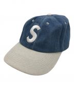 SUPREMEシュプリーム）の古着「2-Tone S Logo 6-Panel Cap　24SS USA製」｜ホワイト×インディゴ