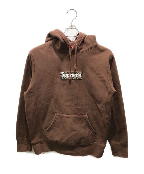 SUPREME（シュプリーム）Supreme (シュプリーム) Bandana Box Logo Hooded Sweatshirt ブラウン サイズ:Sの古着・服飾アイテム