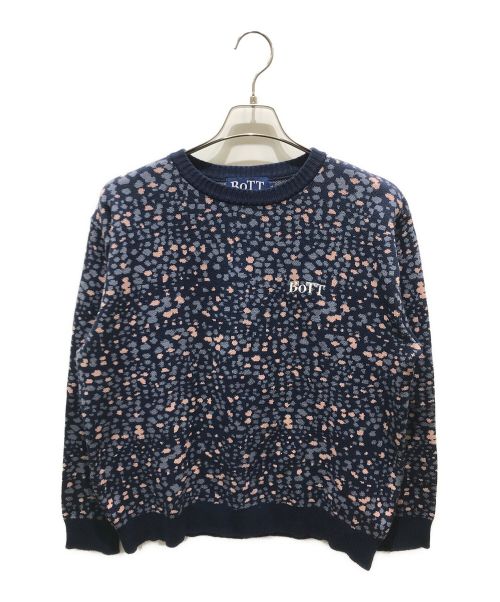 BoTT（ボット）BoTT (ボット) Paint Sweater ネイビー サイズ:Lの古着・服飾アイテム