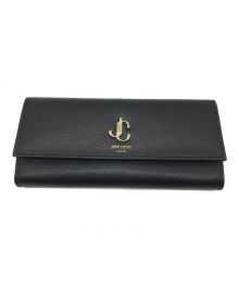 JIMMY CHOO（ジミーチュウ）の古着「２つ折り長財布　JC CONTINENTAL」｜ブラック