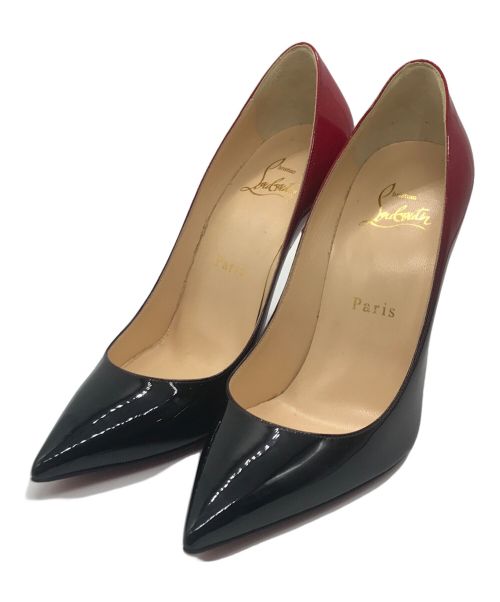 Christian Louboutin（クリスチャン・ルブタン）Christian Louboutin (クリスチャン・ルブタン) KATE 100 PATENT DEGRADE ブラック×レッド サイズ:35 1/2の古着・服飾アイテム