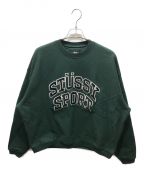 stussyステューシー）の古着「RELAXED OVERSIZED CREW　118487」｜グリーン