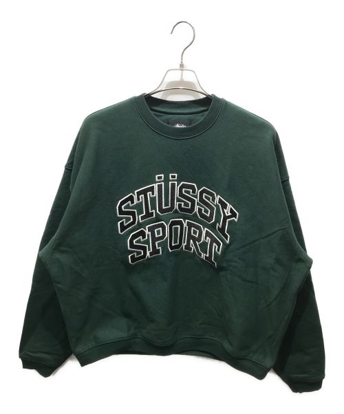 stussy（ステューシー）stussy (ステューシー) RELAXED OVERSIZED CREW　118487 グリーン サイズ:Mの古着・服飾アイテム