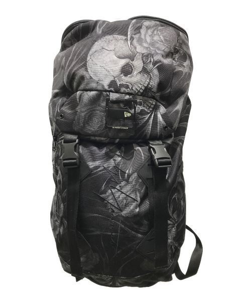 New Era（ニューエラ）New Era (ニューエラ) Yohji Yamamoto pour homme (ヨウジヤマモト プールオム) SKULL&ROSE PRINT RUCKSACK　hg-i55-660-1-03　 22SS ブラックの古着・服飾アイテム