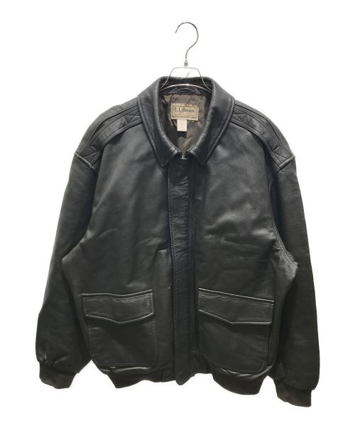 L.L.Bean（エルエルビーン）L.L.Bean (エルエルビーン) A-2 LEATHER JACKET　OMF44 ブラック サイズ:XXLの古着・服飾アイテム