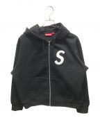 SUPREMEシュプリーム）の古着「S Logo zip up hooded sweatshirt　24AW」｜ブラック