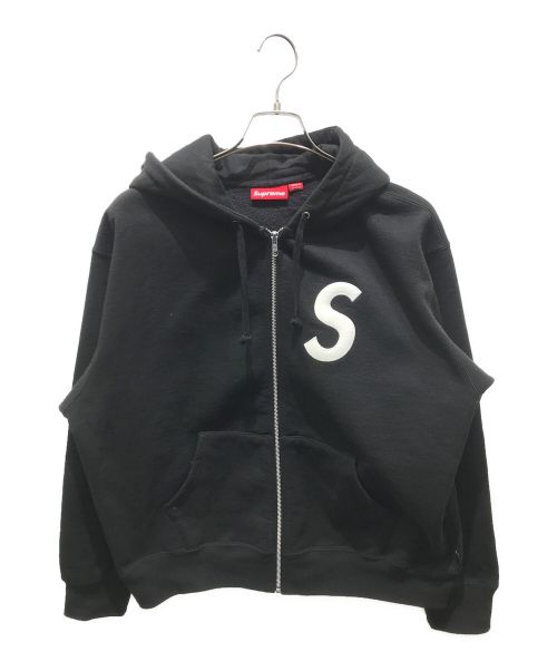 SUPREME（シュプリーム）SUPREME (シュプリーム) S Logo zip up hooded sweatshirt　24AW  ブラック サイズ:Mの古着・服飾アイテム