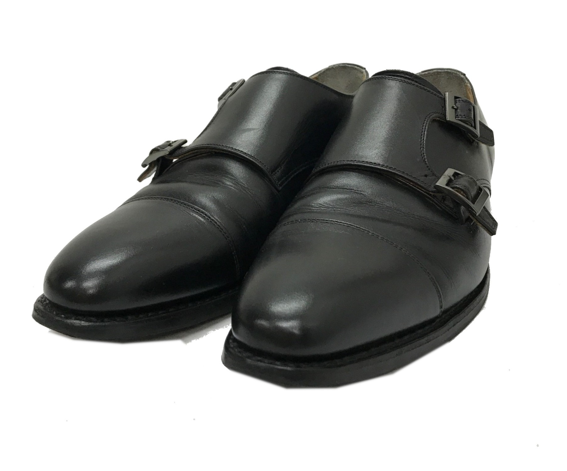 SCOTCH GRAIN スコッチグレイン ダブルモンクストラップ 黒 25cm - 靴