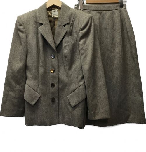 希少 vintage CELINE セリーヌ　スーツセット　スカート　ジャケット