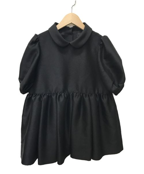 新版 KEINA RITA Tuck Gathered Blouse ブラック36 シャツ/ブラウス