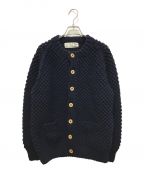 Athena Designsアテナデザインズ）の古着「CREWNECK  POPCORN CARDIGAN」｜ネイビー