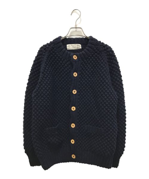 Athena Designs（アテナデザインズ）Athena Designs (アテナデザインズ) CREWNECK  POPCORN CARDIGAN ネイビー サイズ:42 未使用品の古着・服飾アイテム