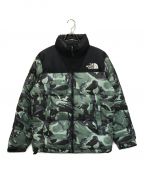 THE NORTH FACEザ ノース フェイス）の古着「Novelty Nuptse Jacket/ノベルティヌプシダウンジャケット」｜ブラック×グリーン