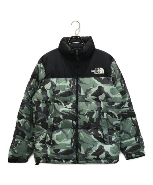 THE NORTH FACE（ザ ノース フェイス）THE NORTH FACE (ザ ノース フェイス) Novelty Nuptse Jacket/ノベルティヌプシダウンジャケット ブラック×グリーン サイズ:XLの古着・服飾アイテム