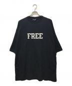BALENCIAGAバレンシアガ）の古着「FREE刺繍ダメージ加工オーバーサイズTシャツ」｜ブラック