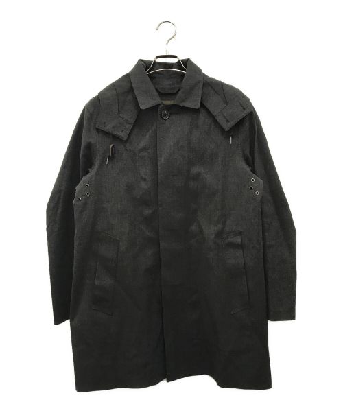 MACKINTOSH（マッキントッシュ）MACKINTOSH (マッキントッシュ) フーデッドゴム引きコート グレー サイズ:38の古着・服飾アイテム