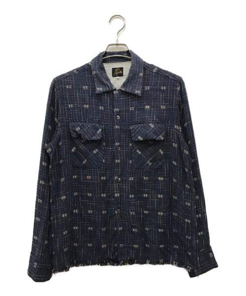 Needles（ニードルズ）Needles (ニードルズ) Classic Shirt Rayon Dobby Plaid長袖シャツ ネイビー サイズ:Sの古着・服飾アイテム