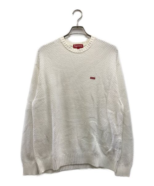 SUPREME（シュプリーム）SUPREME (シュプリーム) 20AW Textured Small Box Sweater ホワイト サイズ:Lの古着・服飾アイテム