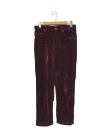 MARC JACOBS（マークジェイコブス）の古着「The Liquid Velvet Trousers」｜ボルドー