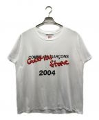 COMME des GARCONS×Hanesコムデギャルソン×ヘインズ）の古着「GUERRILLA STORE ロゴTシャツ」｜ホワイト