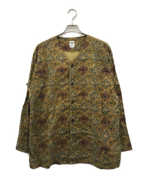 South2 West8（サウスツー ウエストエイト）South2 West8 (サウスツー ウエストエイト) V Neck Army Shirt ベージュ サイズ:Sの古着・服飾アイテム