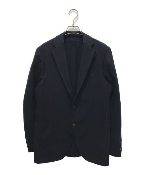 LARDINI（ラルディーニ）LARDINI (ラルディーニ) ウールジャガード段返り3Bジャケット ネイビー サイズ:48の古着・服飾アイテム
