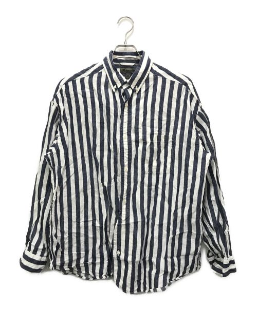 NIGEL CABOURN（ナイジェルケーボン）NIGEL CABOURN (ナイジェルケーボン) ストライプシャツ ブルー×ホワイト サイズ:50の古着・服飾アイテム