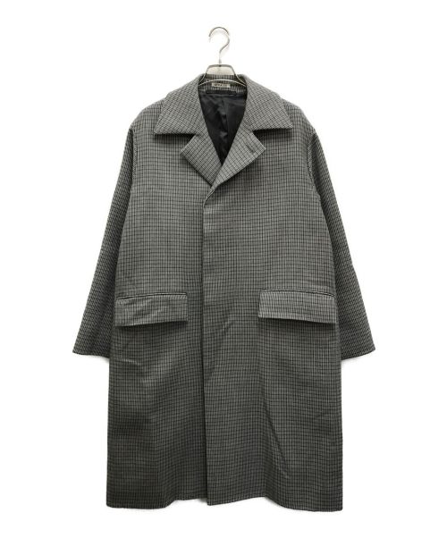 AURALEE（オーラリー）AURALEE (オーラリー) DOUBLE FACE CHECK SOUTIEN COLLAR COAT ブルー サイズ:4の古着・服飾アイテム