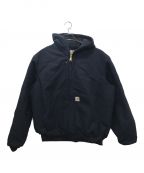 CarHarttカーハート）の古着「FIRM DUCK INSULATED FLANNEL-LINED ACTIVE JACKET（ダック フランネルライン アクティブジャケット ）」｜ネイビー