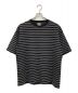 STEVEN ALAN（スティーブンアラン）の古着「MVS BORDER CREW NECK TEE」｜ブラック