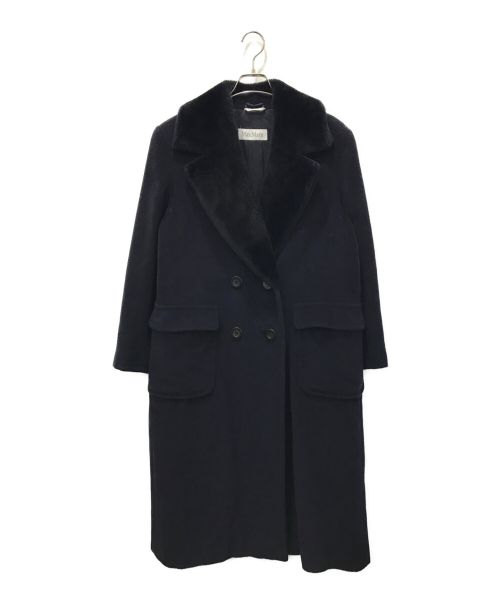 MaxMara（マックスマーラ）MaxMara (マックスマーラ) カシミヤ混ダブルチェスターコート ネイビー サイズ:42の古着・服飾アイテム