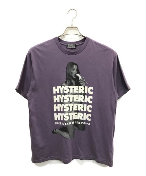 Hysteric Glamour（ヒステリックグラマー）Hysteric Glamour (ヒステリックグラマー) MORNING LUCK T パープル サイズ:Lの古着・服飾アイテム