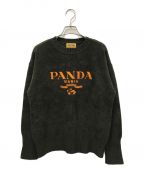 Hysteric Glamourヒステリックグラマー）の古着「PANDA MANIA刺繍ニット」｜カーキ