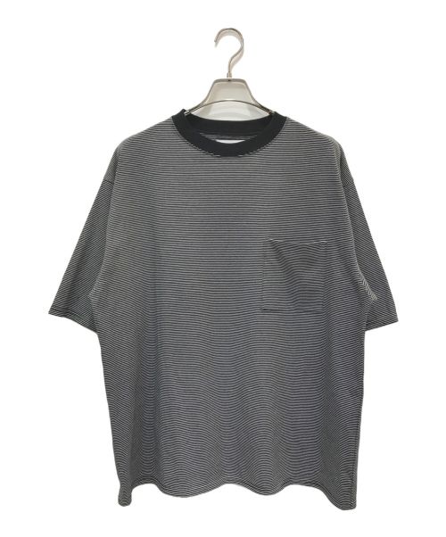 MARKA（マーカ）MARKA (マーカ) ORGANIC COTTON 32G KNIT BORDER TEE S/S ブラック サイズ:1の古着・服飾アイテム