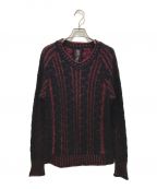 wjkダブルジェイケー）の古着「plating cable knit V/N」｜ブラック