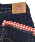 中古・古着 LEVI'S (リーバイス) COMME des GARCONS JUNYA WATANABE MAN (コムデギャルソンジュンヤワタナベマン) ギンガムチェック切替デニムパンツ インディゴ サイズ:S：7800円