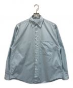 AURALEEオーラリー）の古着「WASHED FINX TWILL BIG SHIRTS」｜スカイブルー